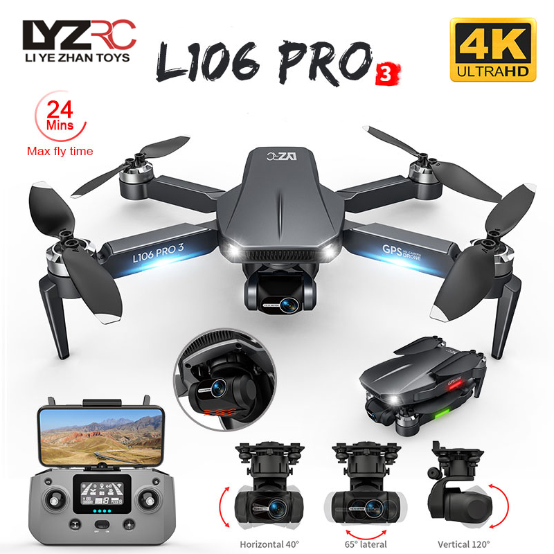 Drone Camera Professional - FPV 접이식 GPS RC 쿼드콥터, L106